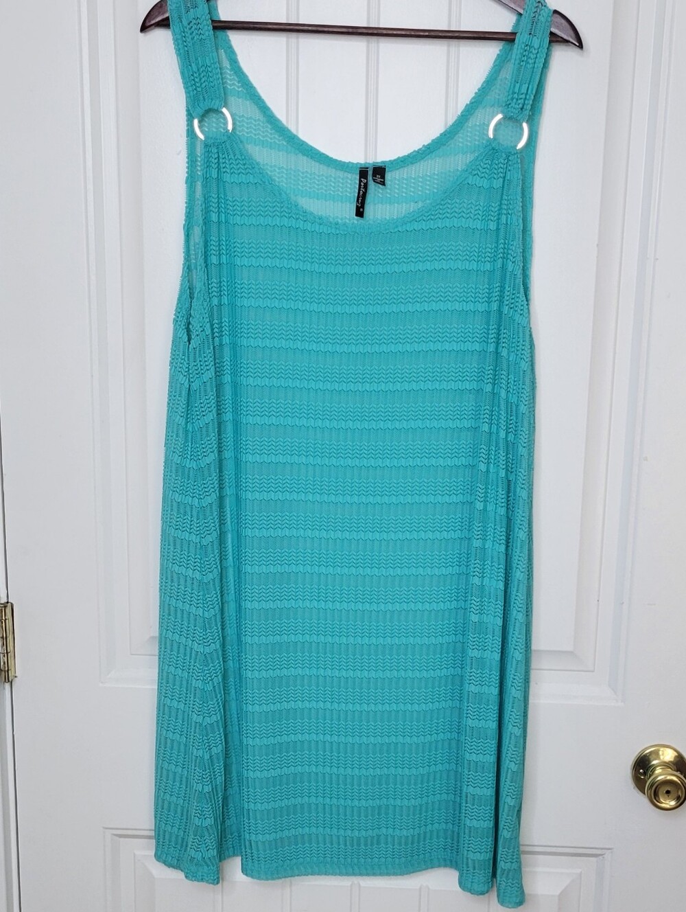Portocruz Lightweight Teal Sleeveless Summer Dress Swimsuit Cover